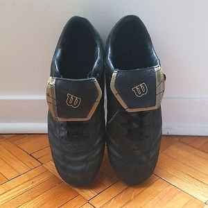 Wilson Youth Junior Kids Black and Gold Soccer Cleats